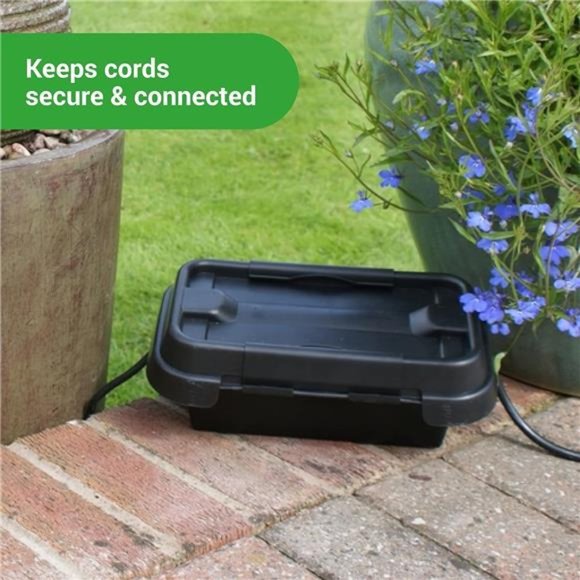 Weatherproof Connection Box – Indoor & Outdoor - Size Small – Black - Picture 5 of 6
